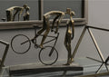 Kissing Couple on Bike Sculpture